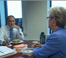 The governor and her husband share lunch