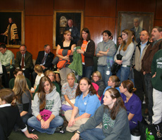 vettech Students from MSU's Vet Tech program waited patiently to plead for their future