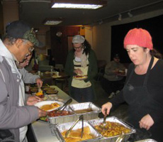 gonewired-230 Gore Wired owner Colleen Davis serves a free breakfast to the homeless