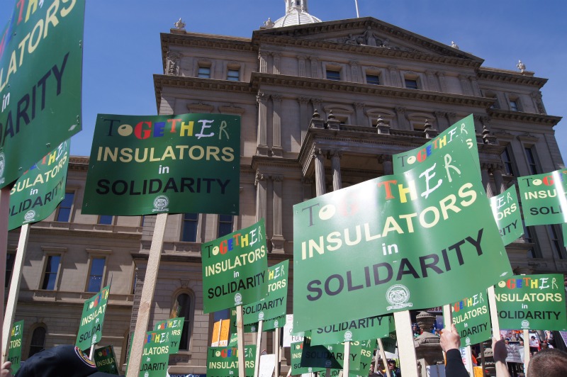 Photo Slideshow: Unions Rally at Lansing Capitol