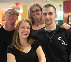 Jenny, Becca and friends at the fundraiser