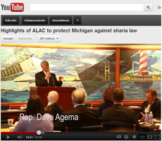 Rep. Dave Agema talks to the crowd