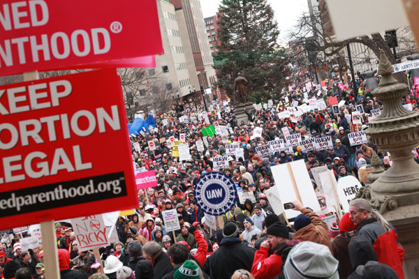 VIDEO: Lansing Mayor Virg Bernero speaks at the Right To Work Protest