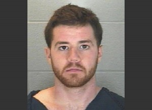The booking photo of Cody Cousins who was arrested in connection with a school shooting at Purdue University this week
